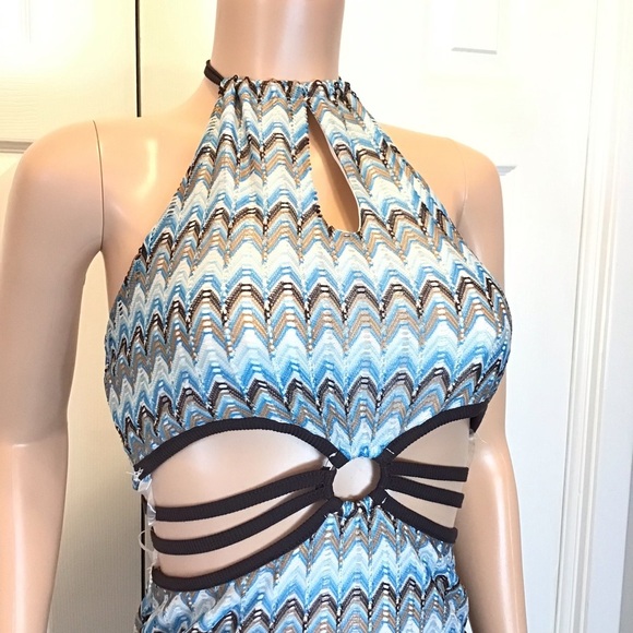 Rue21 Sleeveless Strappy Midriff Cut Out Stretch Bodycon Mini Dress - Picture 2 of 7